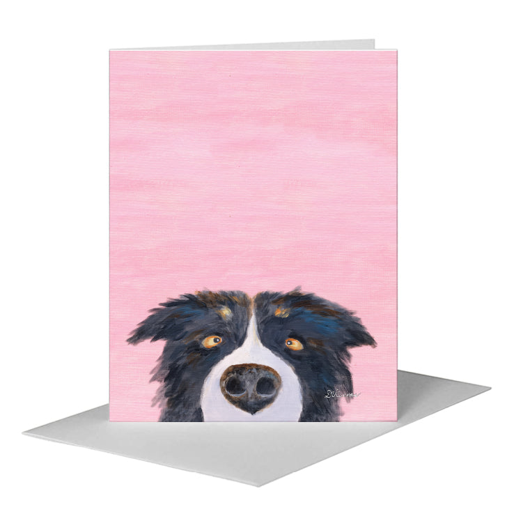 Nosey Dog, Greeting Card (#7863C) A2 Card Front, www.printedcanvas.com