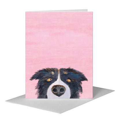 Nosey Dog, Greeting Card (#7863C) A2 Card Front, www.printedcanvas.com