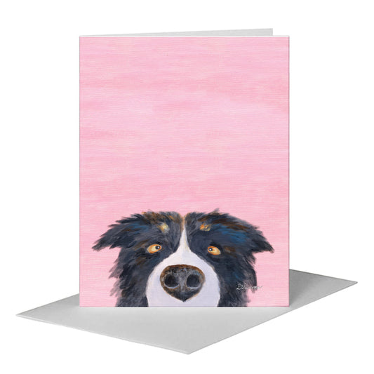 Nosey Dog, Greeting Card (#7863C) A2 Card Front, www.printedcanvas.com