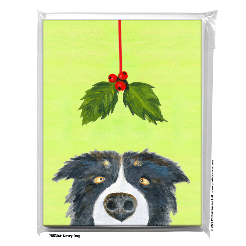 Nosey Dog, Greeting Card (#7863DA)