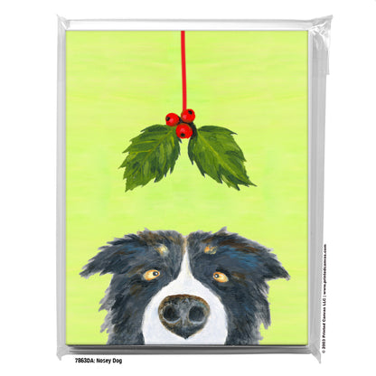 Nosey Dog, Greeting Card (#7863DA)