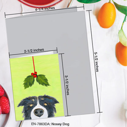 Nosey Dog, Greeting Card (#7863DA)