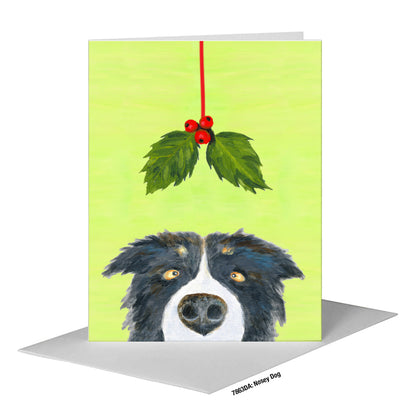 Nosey Dog, Greeting Card (#7863DA)