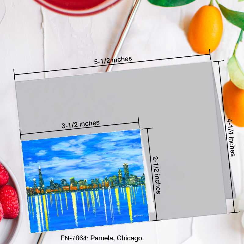 Pamela, Chicago, Greeting Card (7864A), Enclosure Card, www.printedcanvas.com