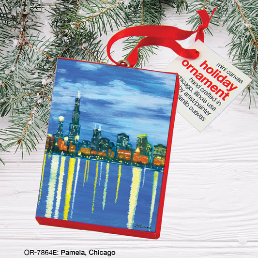 Pamela, Chicago, Ornament (OR-7864E), Front, printedcanvas.com