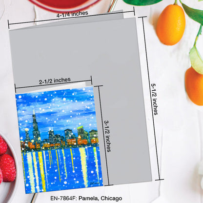 Pamela, Chicago, Greeting Card (7864F), Enclosure Card, www.printedcanvas.com
