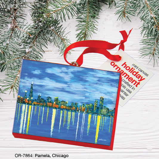 Pamela, Chicago, Ornament (OR-7864), Front, printedcanvas.com