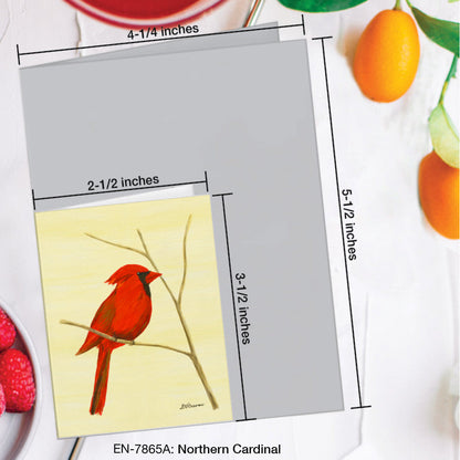 Northern Cardinal, Greeting Card (7865A), Enclosure Card, www.printedcanvas.com
