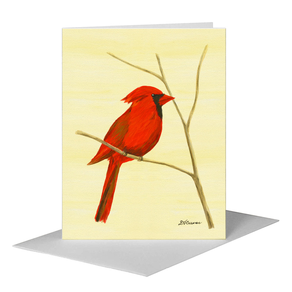 Northern Cardinal, Greeting Card (#7865A) A2 Card Front, www.printedcanvas.com