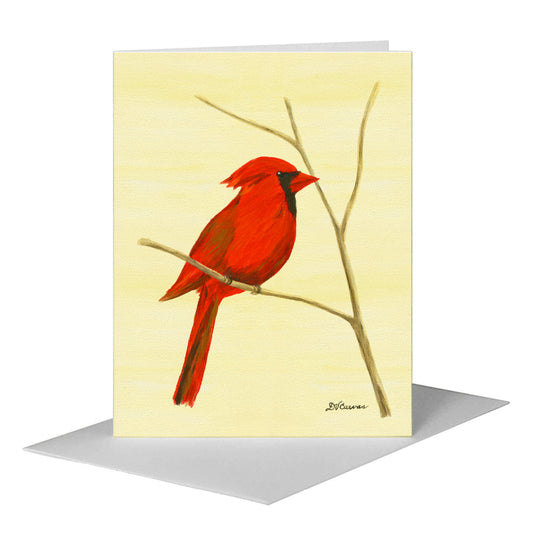 Northern Cardinal, Greeting Card (#7865A) A2 Card Front, www.printedcanvas.com