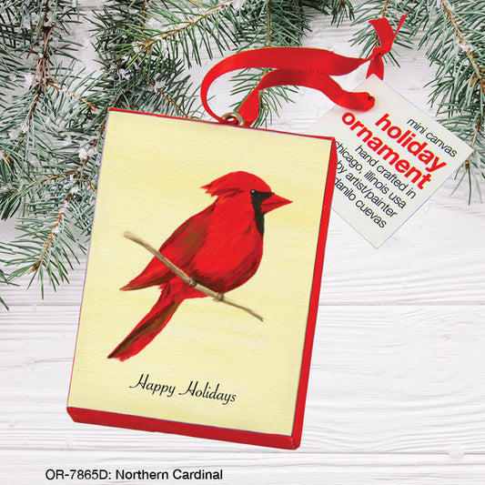 Northern Cardinal, Ornament (OR-7865D), Ornament Front, www.printedcanvas.com