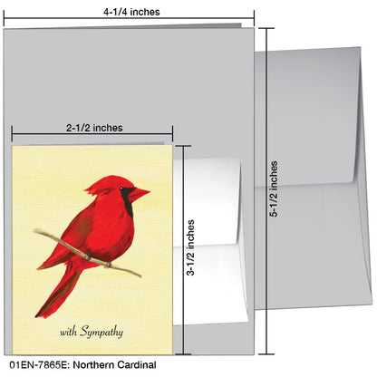 Northern Cardinal, Greeting Card (7865E), Enclosure Card, printedcanvas.com