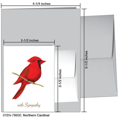 Northern Cardinal, Greeting Card (7865E), Enclosure, printedcanvas.com