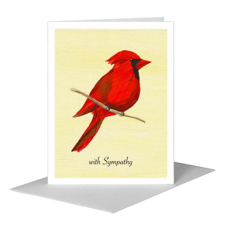 Northern Cardinal, Greeting Card (#7865E) A2 Card Front, www.printedcanvas.com