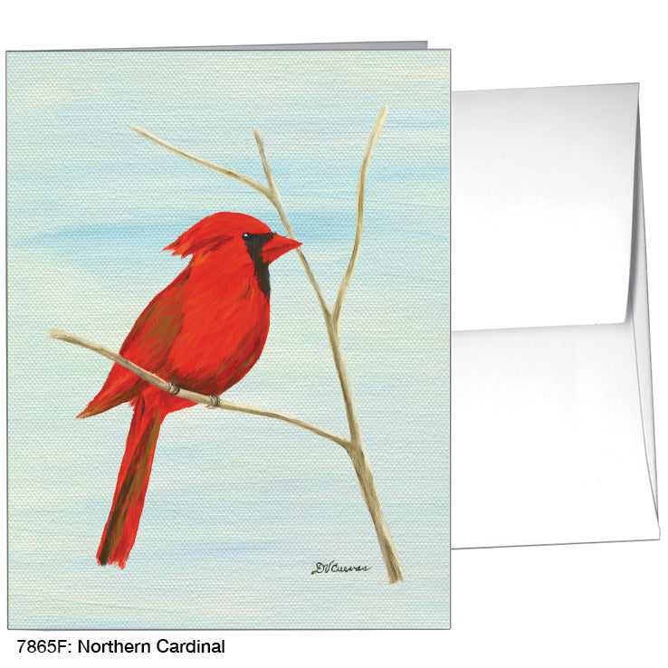 Northern Cardinal, Greeting Card (7865F), A2 Card Front, www.printedcanvas.com