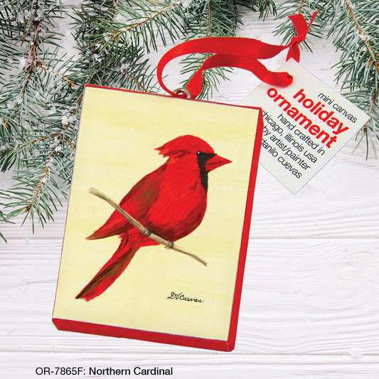 Northern Cardinal, Ornament (OR-7865F), Front, www.printedcanvas.com