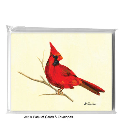 Male Cardinal, Greeting Card (7866B), A2 Card 8-Pack, www.printedcanvas.com