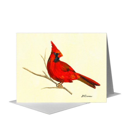 Male Cardinal, Greeting Card (#7866B) A2 Card Front, www.printedcanvas.com
