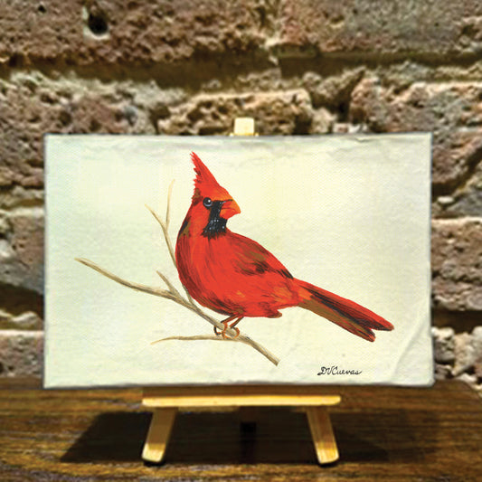 Male Cardinal, Mini Artwork (MA-7866B), Front, www.printedcanvas.com