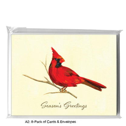 Male Cardinal, Greeting Card (7866D), 8-Pack, www.printedcanvas.com