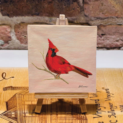 Male Cardinal, Mini Artwork (MA-7866G)