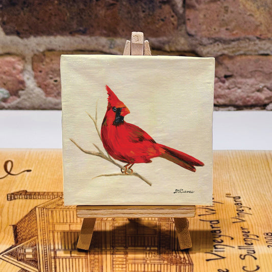 Male Cardinal, Mini Artwork (MA-7866G)