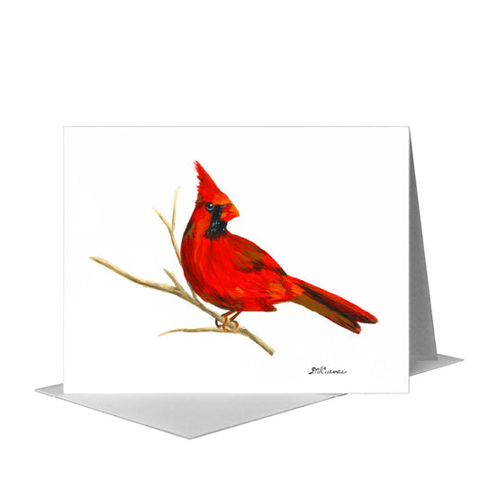 Male Cardinal, Greeting Card (#7866H) A2 Card Front, www.printedcanvas.com