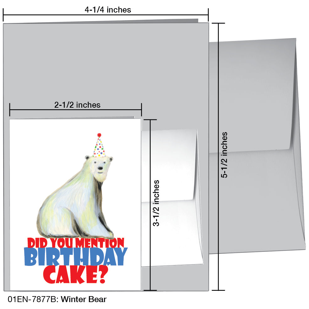 Winter Bear, Greeting Card (7877B), Enclosure, printedcanvas.com