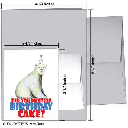 Winter Bear, Greeting Card (7877B), Enclosure, printedcanvas.com