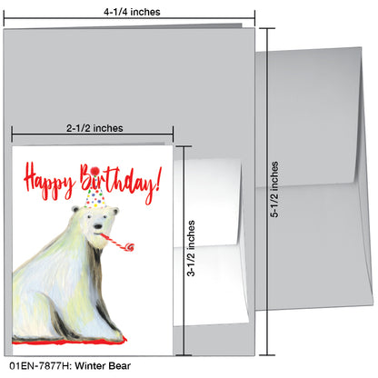 Winter Bear, Greeting Card (7877H), Enclosure, www.printedcanvas.com