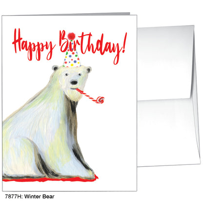 Winter Bear, Greeting Card (7877H), A2 Card, www.printedcanvas.com