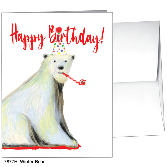 Winter Bear, Greeting Card (7877H), A2 Card, www.printedcanvas.com