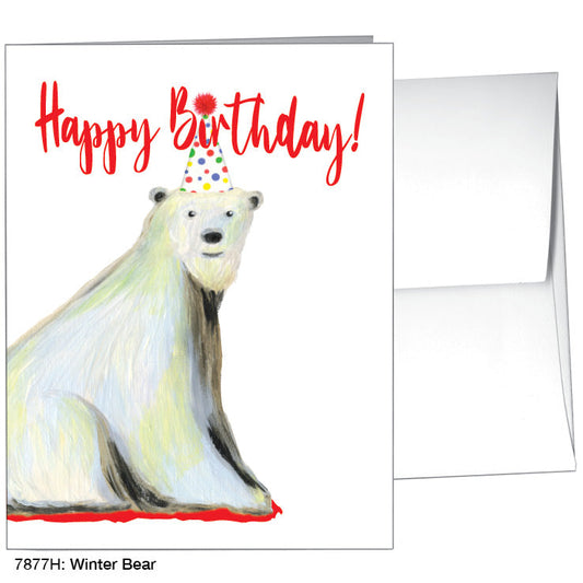 Winter Bear, Greeting Card (7877H), A2 Card Front, www.printedcanvas.com