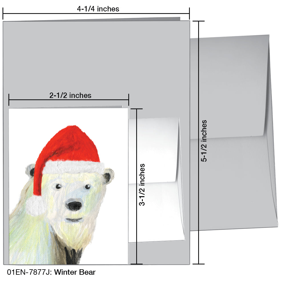 Winter Bear, Greeting Card (7877J)