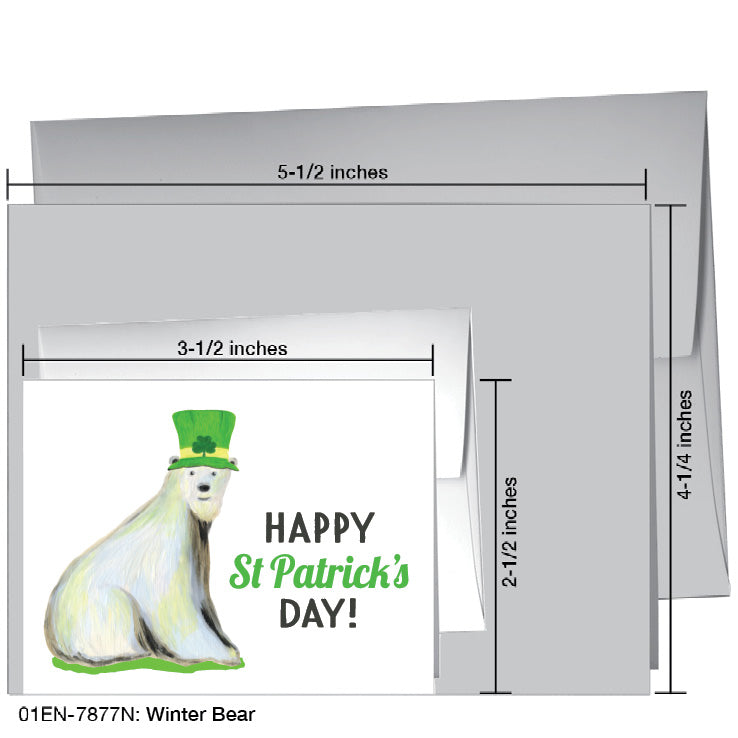 Winter Bear, Greeting Card (7877N), Enclosure Card, www.printedcanvas.com