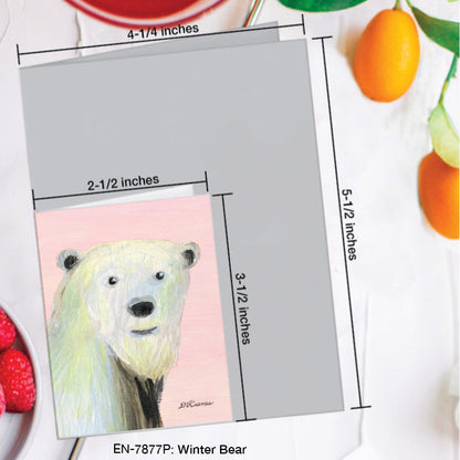 Winter Bear, Greeting Card (7877P), Enclosure Card, www.printedcanvas.com