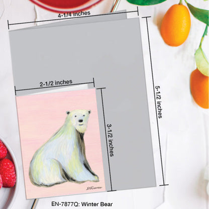 Winter Bear, Greeting Card (7877Q), Enclosure Card, www.printedcanvas.com
