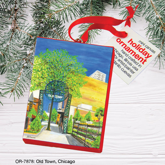 Old Town, Chicago, Ornament (OR-7878), Front, printedcanvas.com