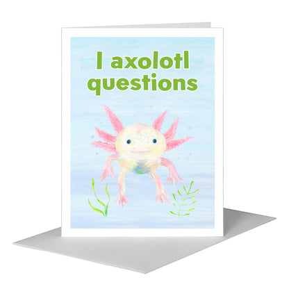 Axolotl, Greeting Card (#7879D), A2 Card Front, www.printedcanvas.com