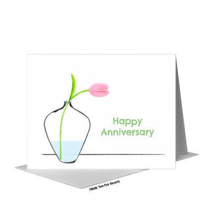 Tulips Pair Beverly, Greeting Card (#7884B)