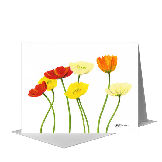 Poppies Beverly, Greeting Card (#7886A) A2 Card Front, www.printedcanvas.com