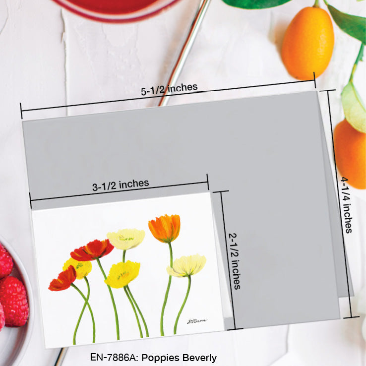 Poppies Beverly, Greeting Card (7886A), Enclosure Card, www.printedcanvas.com