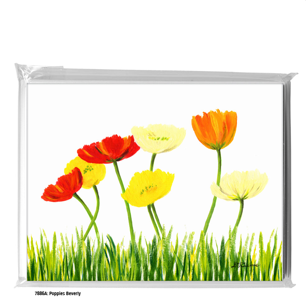 Poppies Beverly, Greeting Card (#7886A), 8-Pack, www.printedcanvas.com