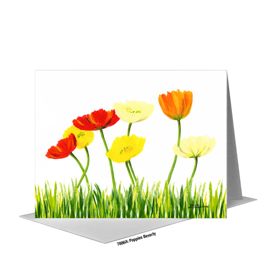 Poppies Beverly, Greeting Card (#7886A)