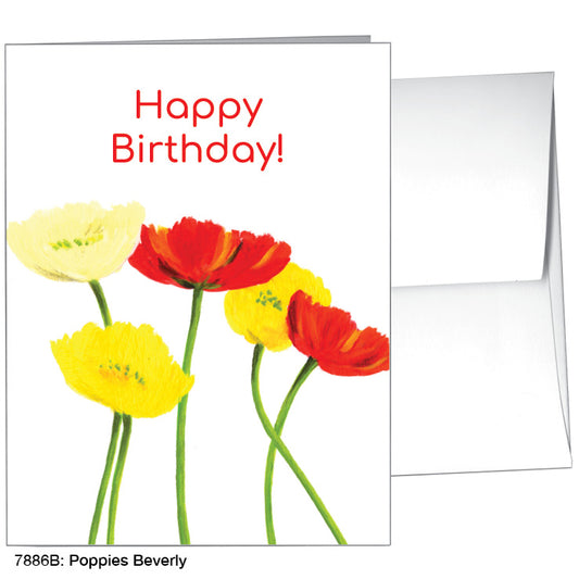 Poppies Beverly, Greeting Card (7886B), A2 Card Front, www.printedcanvas.com