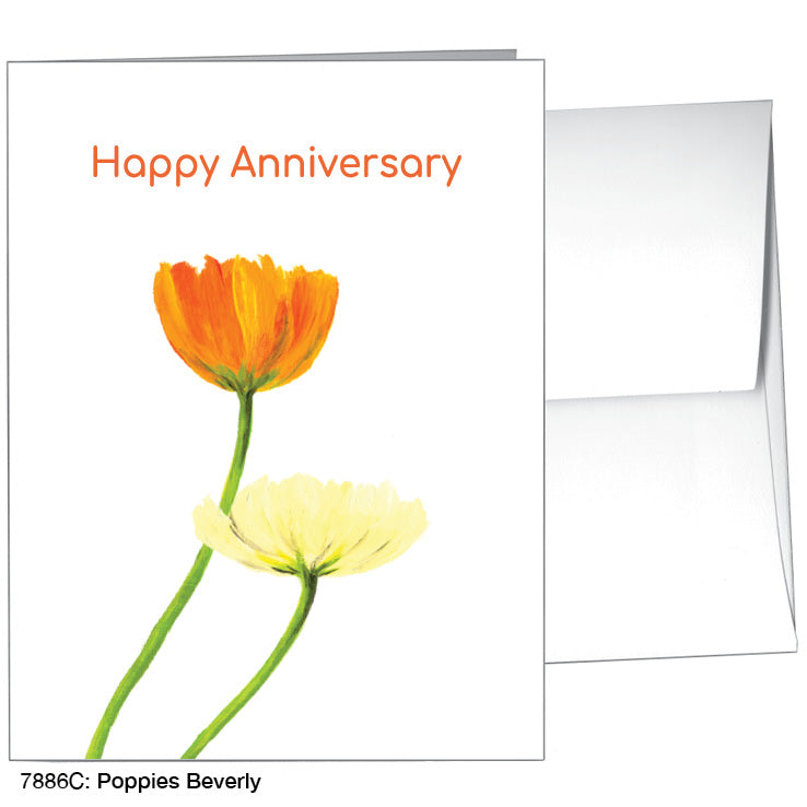 Poppies Beverly, Greeting Card (7886C), A2 Card Front, www.printedcanvas.com