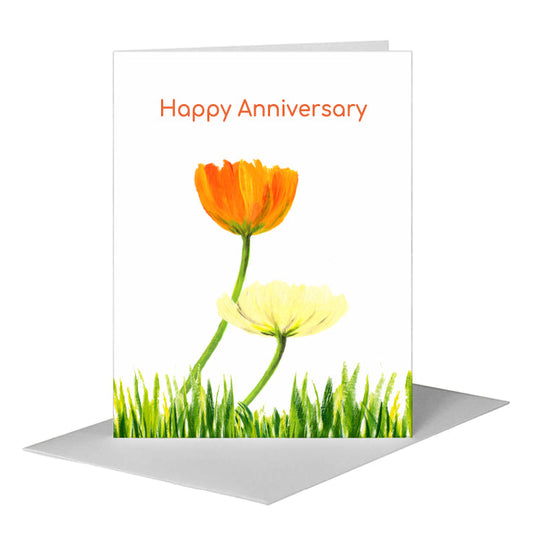 Poppies Beverly, Greeting Card (#7886C) A2 Card Front, www.printedcanvas.com