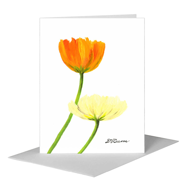Poppies Beverly, Greeting Card (#7886D) A2 Card Front, www.printedcanvas.com
