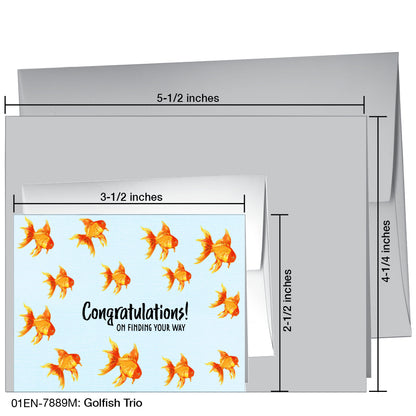 Goldfish Trio, Greeting Card (7889M)