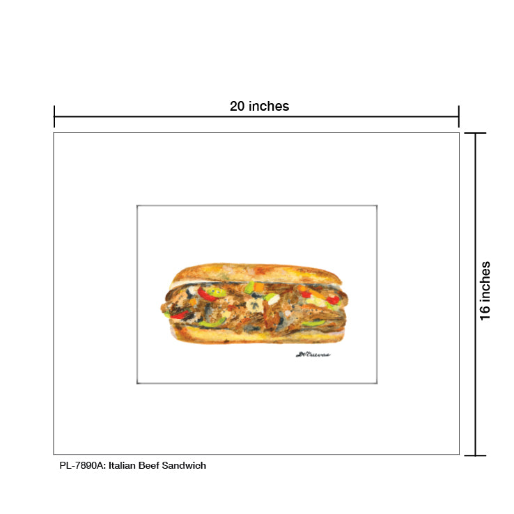 Italian Beef Sandwich, Print (#7890A)